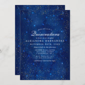 水カラー銀河系コズミックスターズスターリーキンセアニラ 招待状 (正面/裏面)