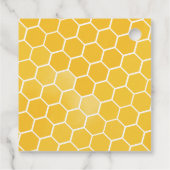 水カラー（昆虫）マルハナバチハニカムバビー赤ちゃんシャワー フェイバータグ (裏面)