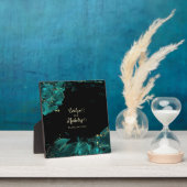 水カラーAnastasiaの結婚ブラック&グリーンプラーク フォトプラーク (インサイチュ)