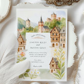 水カラーBACHERACHドイツ結婚ズ 招待状