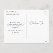 水カラーHolly Berry & Greeneryリース非写真 シーズンポストカード (裏面)