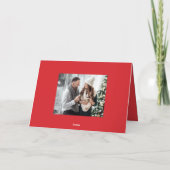 水カラーHolly Berry & Greeneryリース2写真 シーズンカード (裏面)