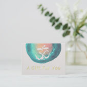 水カラーOMヨガインストラクターギフト券 割引カード (スタンド正面)