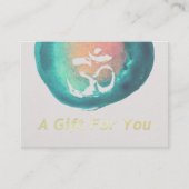 水カラーOMヨガインストラクターギフト券 割引カード (正面)