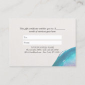 水カラーOMヨガインストラクターギフト券 割引カード (裏面)