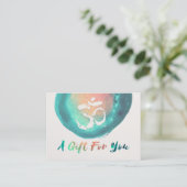 水カラーOMヨガインストラクターギフト券 割引カード (スタンド正面)