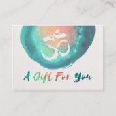 水カラーOMヨガインストラクターギフト券 割引カード (正面)