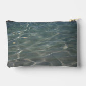 水カリブの抽象芸術青自然 アクセサリーポーチ (裏面)
