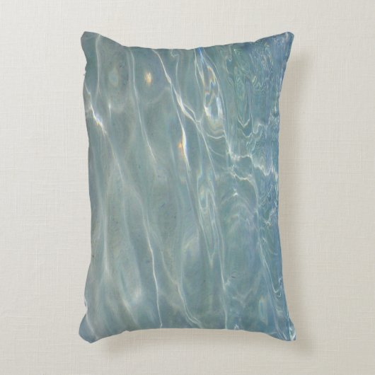 水カリブの抽象芸術青自然 アクセントクッション (正面(垂直))