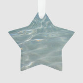 水カリブの抽象芸術青自然 オーナメント (正面)