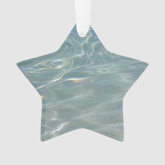 水カリブの抽象芸術青自然 オーナメント (正面)