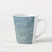 水カリブの抽象芸術青自然 カフェラテマグ (右)