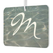 水カリブの抽象芸術青自然 カーエアーフレッシュナー (左)