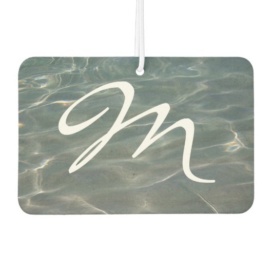 水カリブの抽象芸術青自然 カーエアーフレッシュナー (正面)