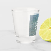 水カリブの抽象芸術青自然 ショットグラス (左)