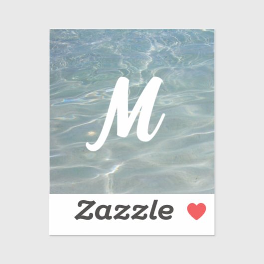 水カリブの抽象芸術青自然 シール (シート)