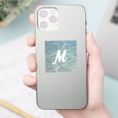 水カリブの抽象芸術青自然 シール (スマートフォン)