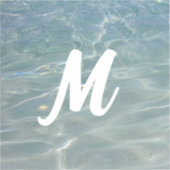 水カリブの抽象芸術青自然 シール (正面)