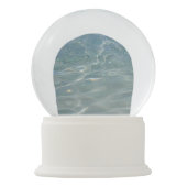 水カリブの抽象芸術青自然 スノーグローブ (裏面)