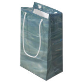 水カリブの抽象芸術青自然 スモールペーパーバッグ (正面アングル)