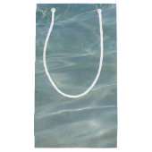 水カリブの抽象芸術青自然 スモールペーパーバッグ (正面)