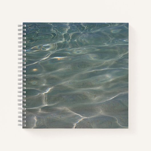水カリブの抽象芸術青自然 ノートブック (正面)