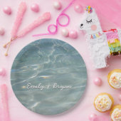 水カリブの抽象芸術青自然 ペーパープレート (パーティー)