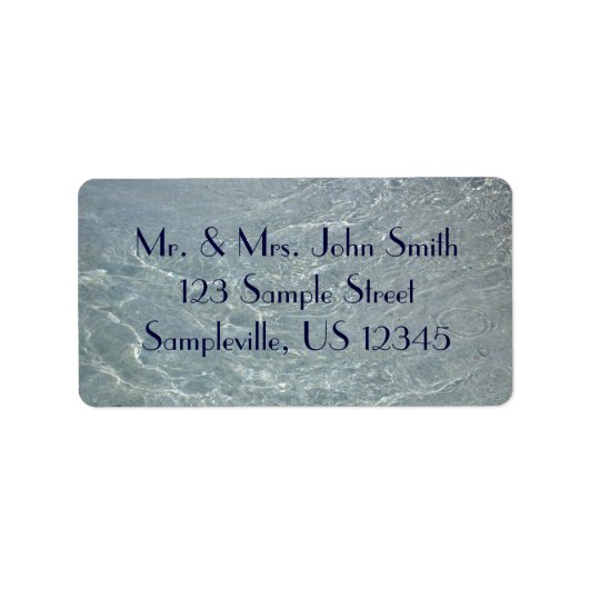 水カリブの抽象芸術青自然 ラベル (正面)