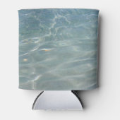 水カリブの抽象芸術青自然 缶クーラー (正面)