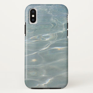 水カリブの抽象芸術青自然 iPhone XSケース