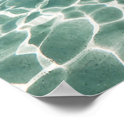 水カリブの模様とテクスチャ撮影 ポスター (角)