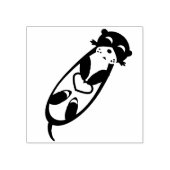 水カワウソハート ラバースタンプ (インプリント)