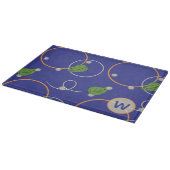 水ガラスの切断板の上にホタル カッティングボード (角)