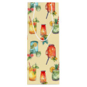 水ガーリーカラフル色カクテルパターン ワインギフトバッグ (裏面)