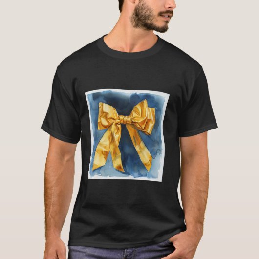 水ガーリー色コケットで弓の審美黄金 Tシャツ (正面)