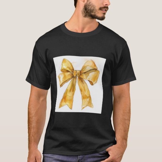 水ガーリー色コケットで弓の審美黄金 Tシャツ (正面)