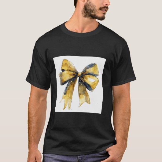 水ガーリー色コケットで弓の審美黄金 Tシャツ (正面)