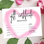 水ガーリー色サロンスパバレンティンギフト券 カード