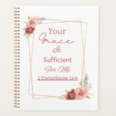 水ガーリー色フローラキリスト教女性 プランナー手帳 (正面)