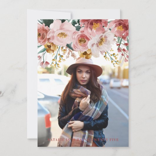 水ガーリー色フローラ編集可能な年齢写真 (正面)