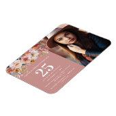 水ガーリー色フローラ編集可能な年齢写真 マグネット (左側)