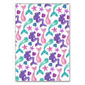 水ガーリー色メルメイドテイルズシーシェル模様 テーブルナンバー (裏面)