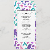 水ガーリー色メルメイドテイルズシーシェル模様 メニュー (正面/裏面)