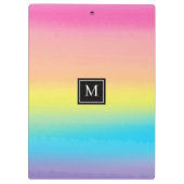 水ガーリー色レインボーモノグラムスクール クリップボード (裏面)