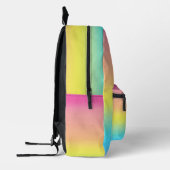 水ガーリー色レインボーモノグラムスクール プリントバックパック (左)