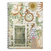 水クラシック色のギリシャの彫像新聞 ノートブック (正面)