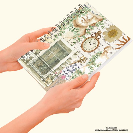 水クラシック色のギリシャの彫像新聞 ノートブック