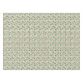 水クラシック色の赤い緑のクリスマスキャンディ缶 テーブルクロス (正面(横))