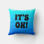 水クール色アクアタイポグラフィおもしろいレトロ クッション (裏面)