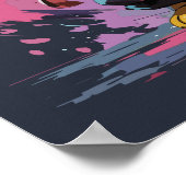 水クール色イエロー忍者キャットウォリアー ポスター (角)